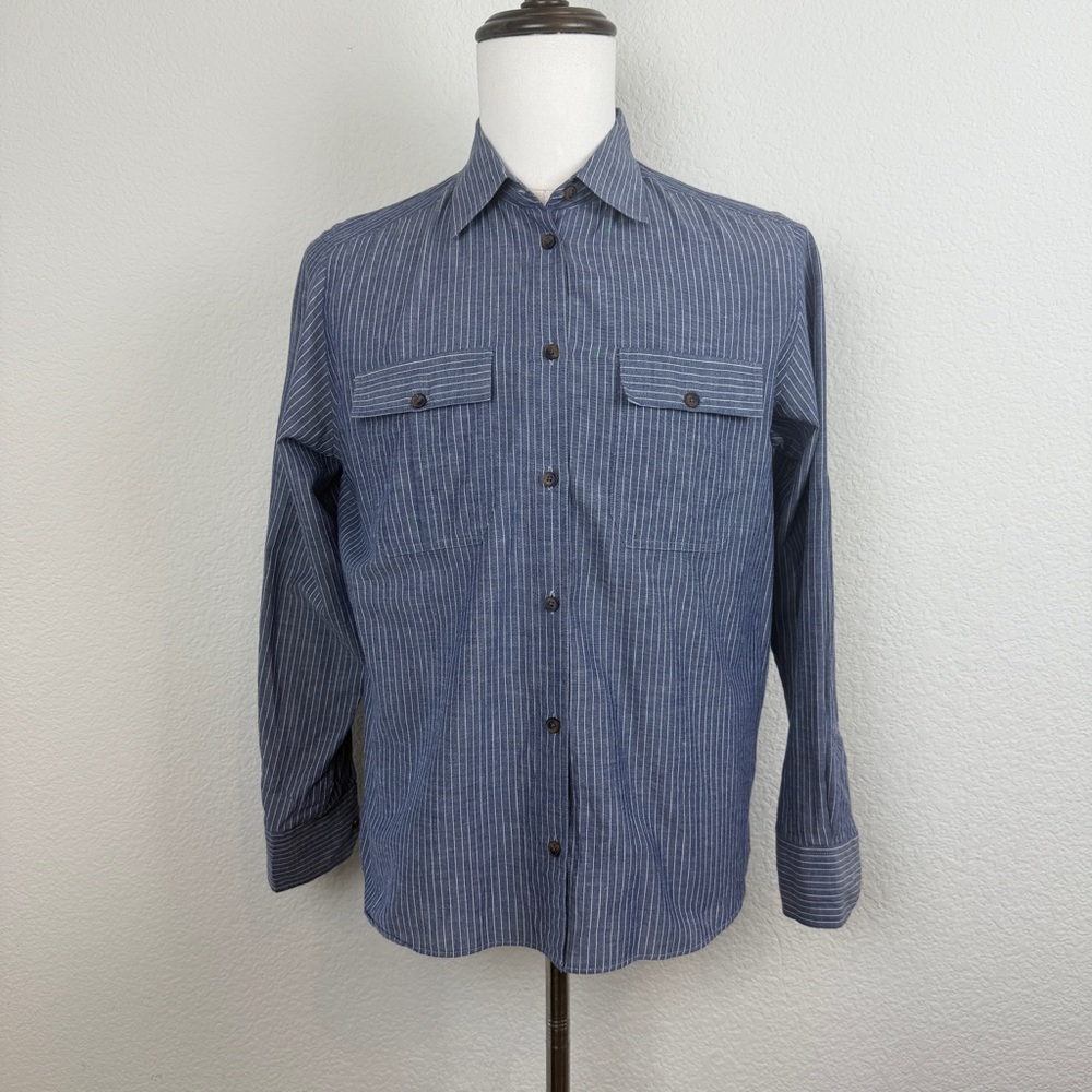 Billy Reid Railroad striped long sleeve button down | Men’s | Small